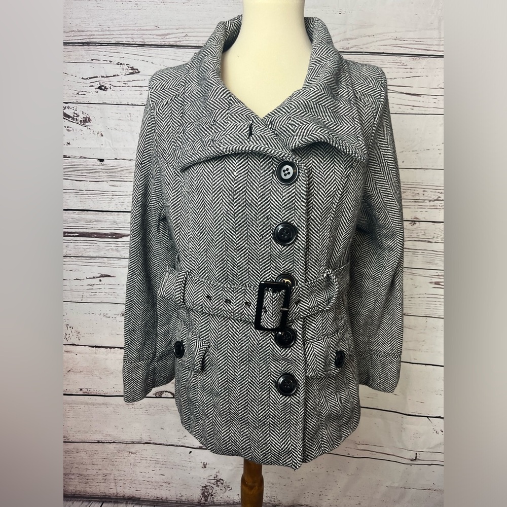 Jennyfer J Belted Pea Coat